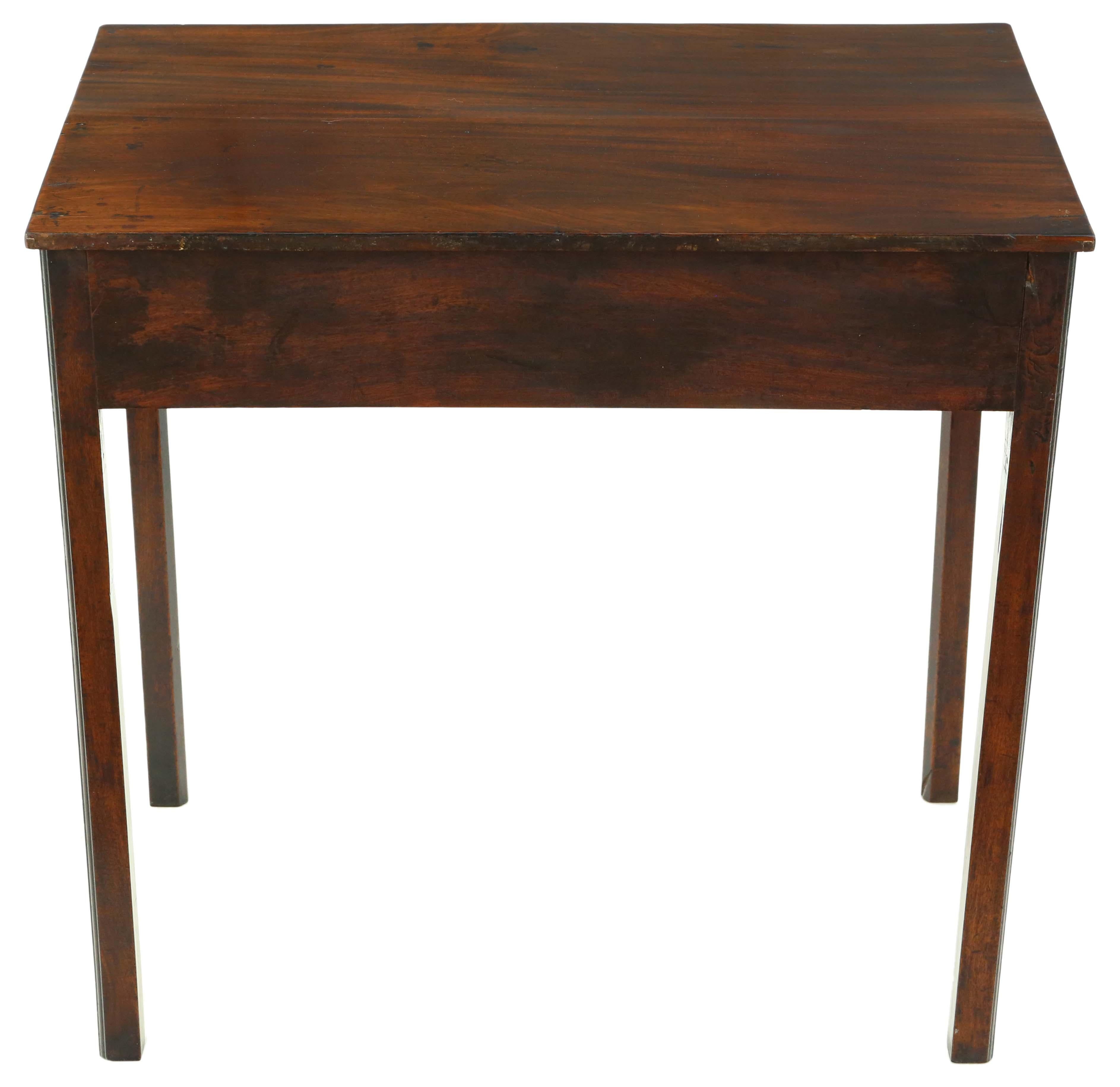 Antique quality late 18th Century mahogany writing side dressing table desk For Sale 1