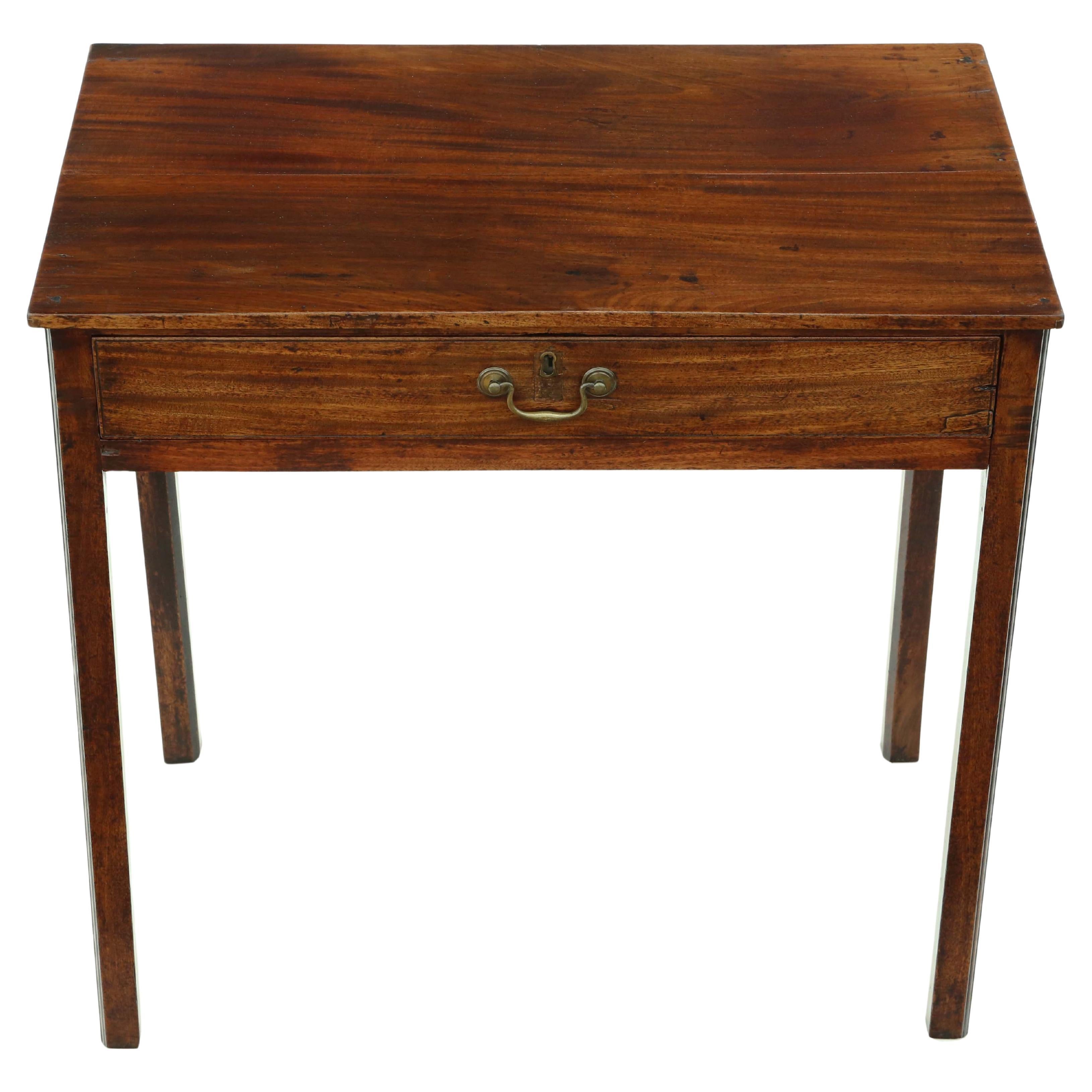 Antique quality late 18th Century mahogany writing side dressing table desk For Sale