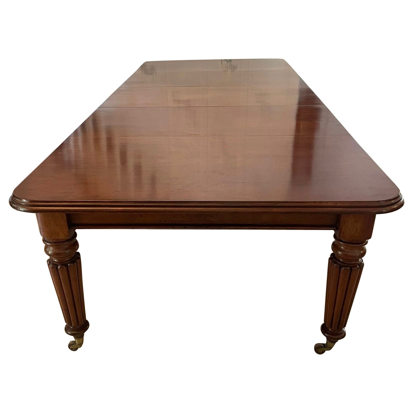 Antique Quality Mahogany 14 Seater Extending Dining Table 74.5 x 130 x 302cm