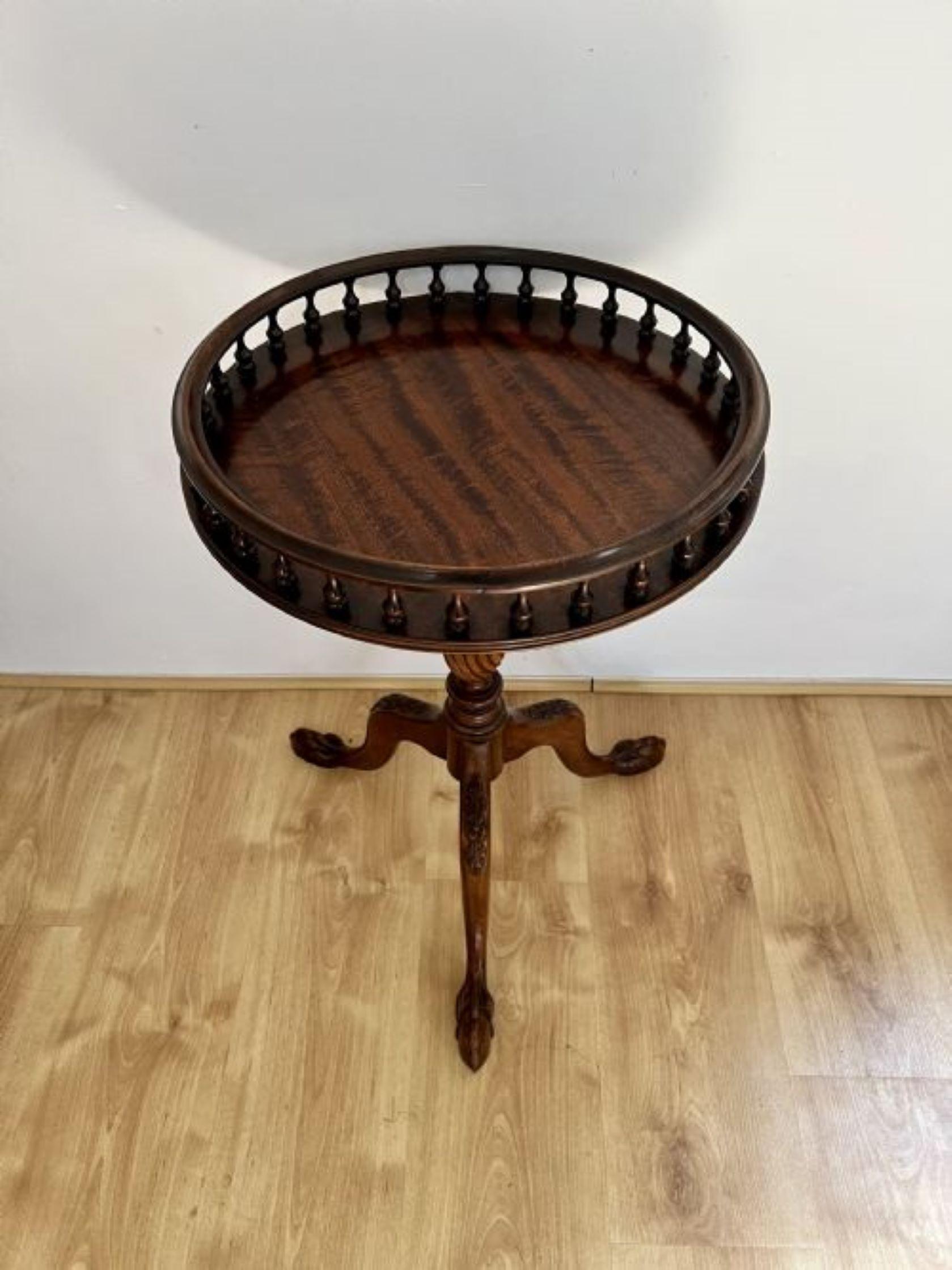 20th Century Antique quality mahogany circular lamp table  For Sale