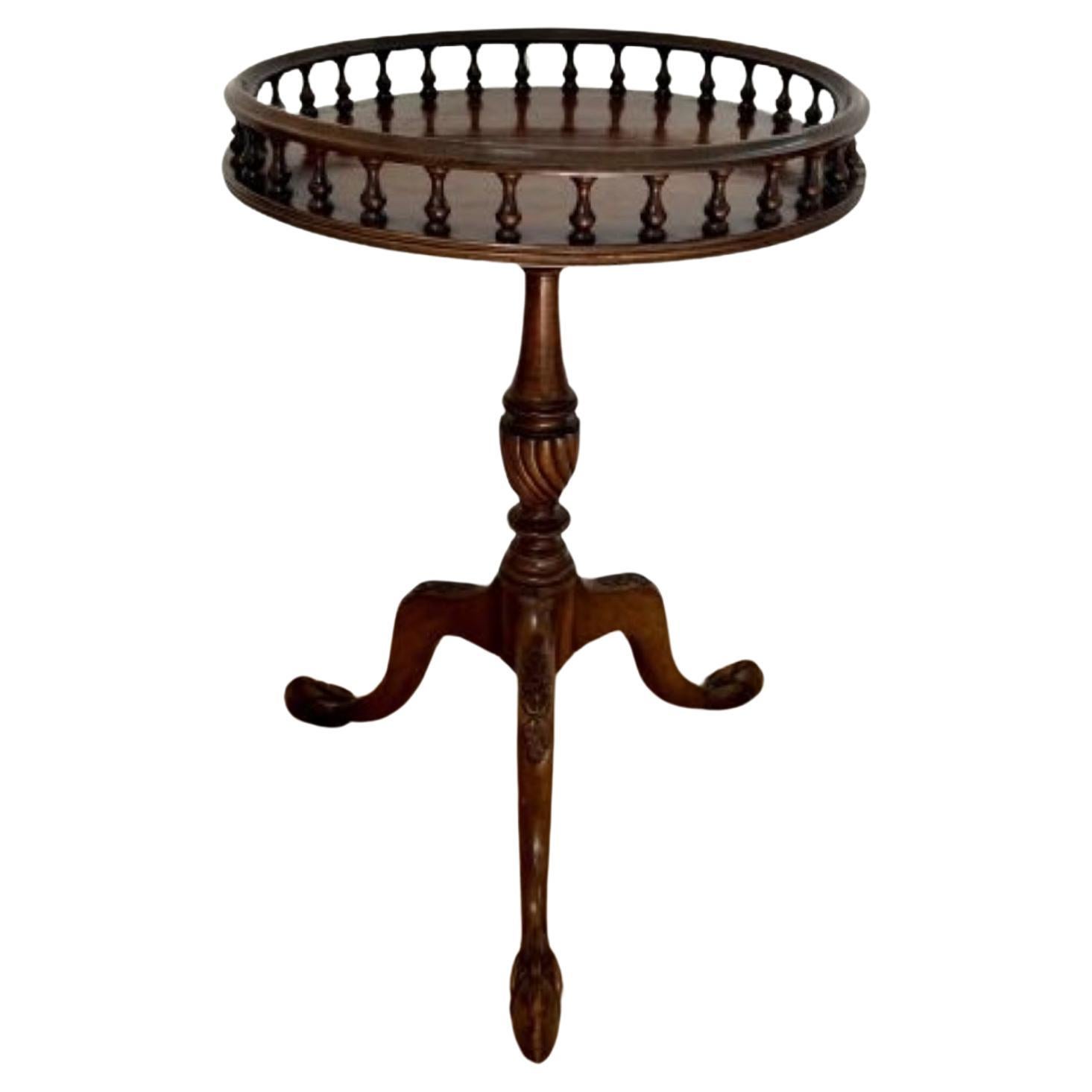 Antique quality mahogany circular lamp table