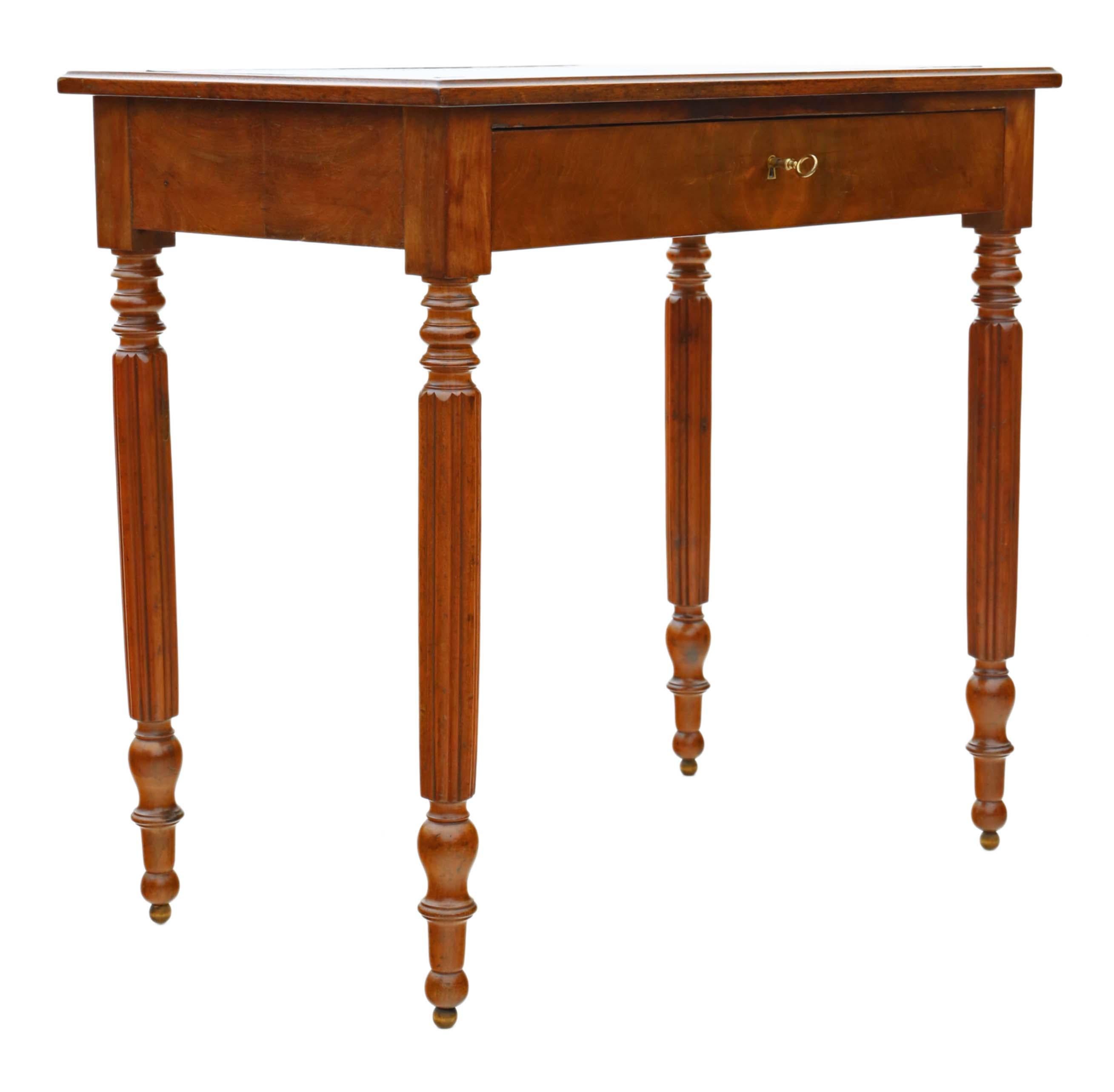 Wood Antique Quality Mahogany Desk Writing Side Occasional Table C1900 For Sale