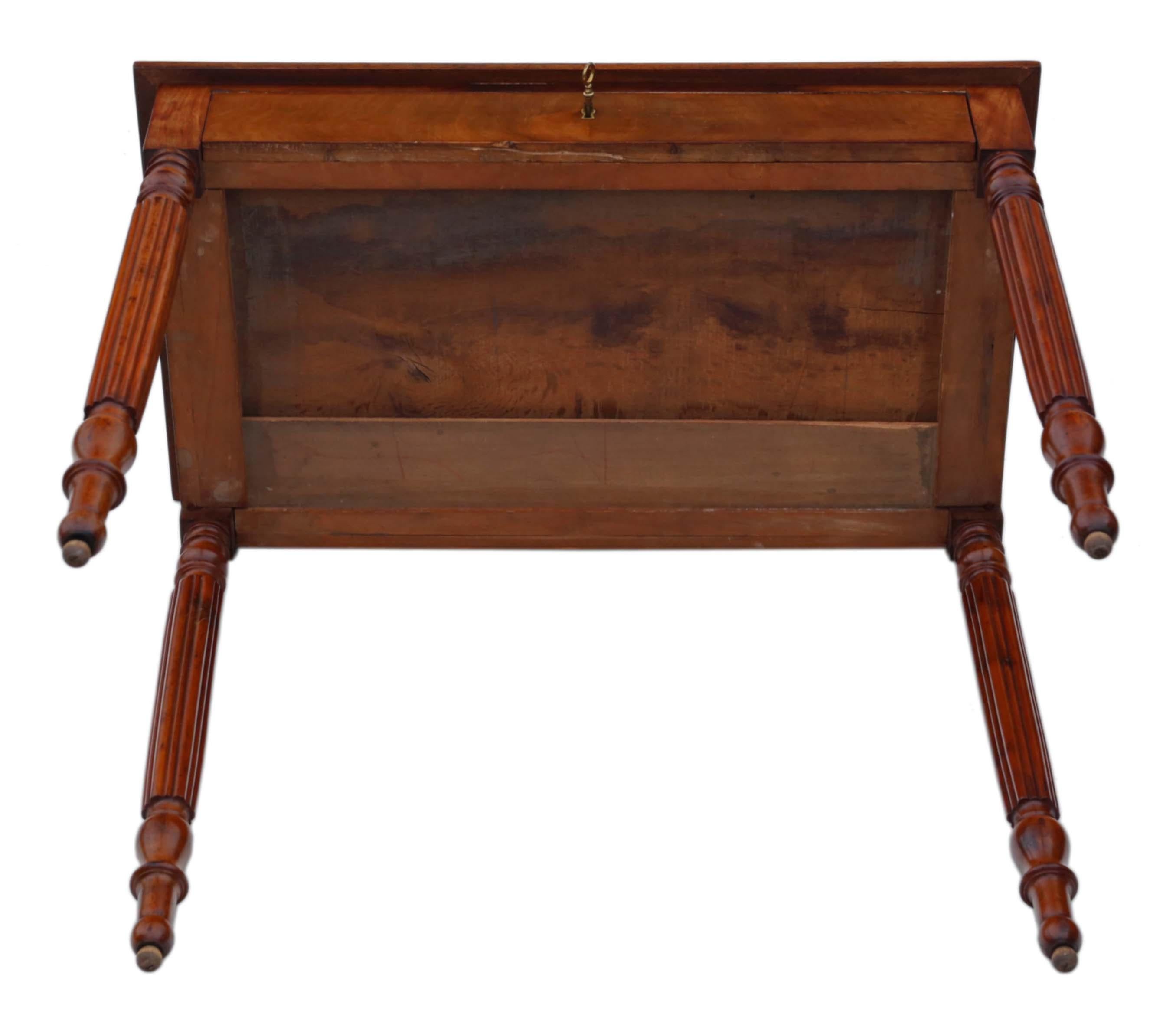 Antique Quality Mahogany Desk Writing Side Occasional Table C1900 For Sale 3