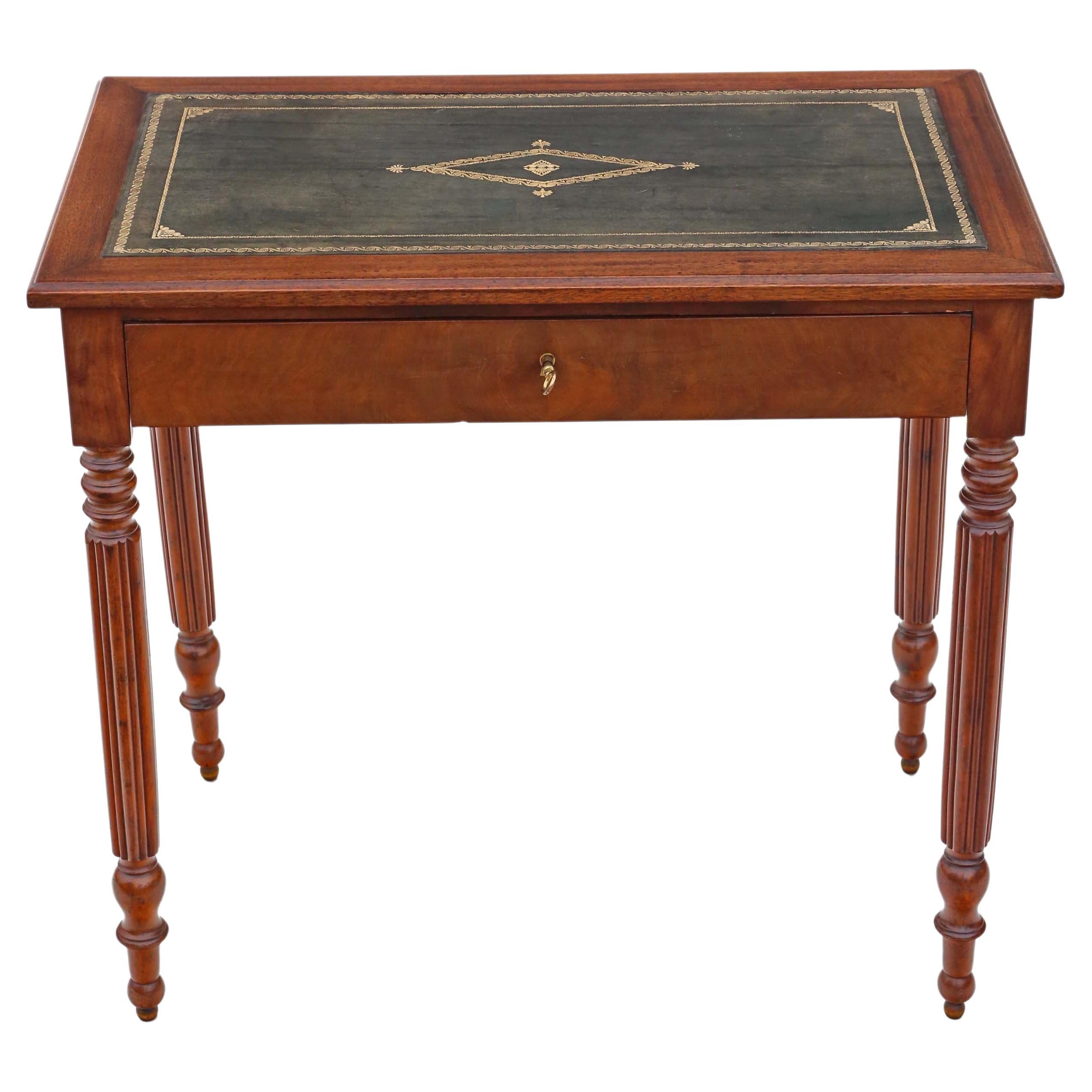 Antique Quality Mahogany Desk Writing Side Occasional Table C1900 For Sale