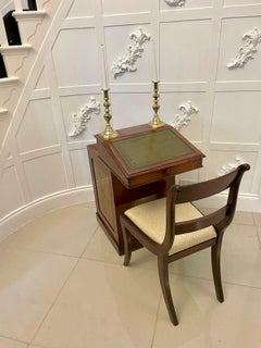 Antique Quality Mahogany Freestanding Slide Top Davenport by Charles Hindley