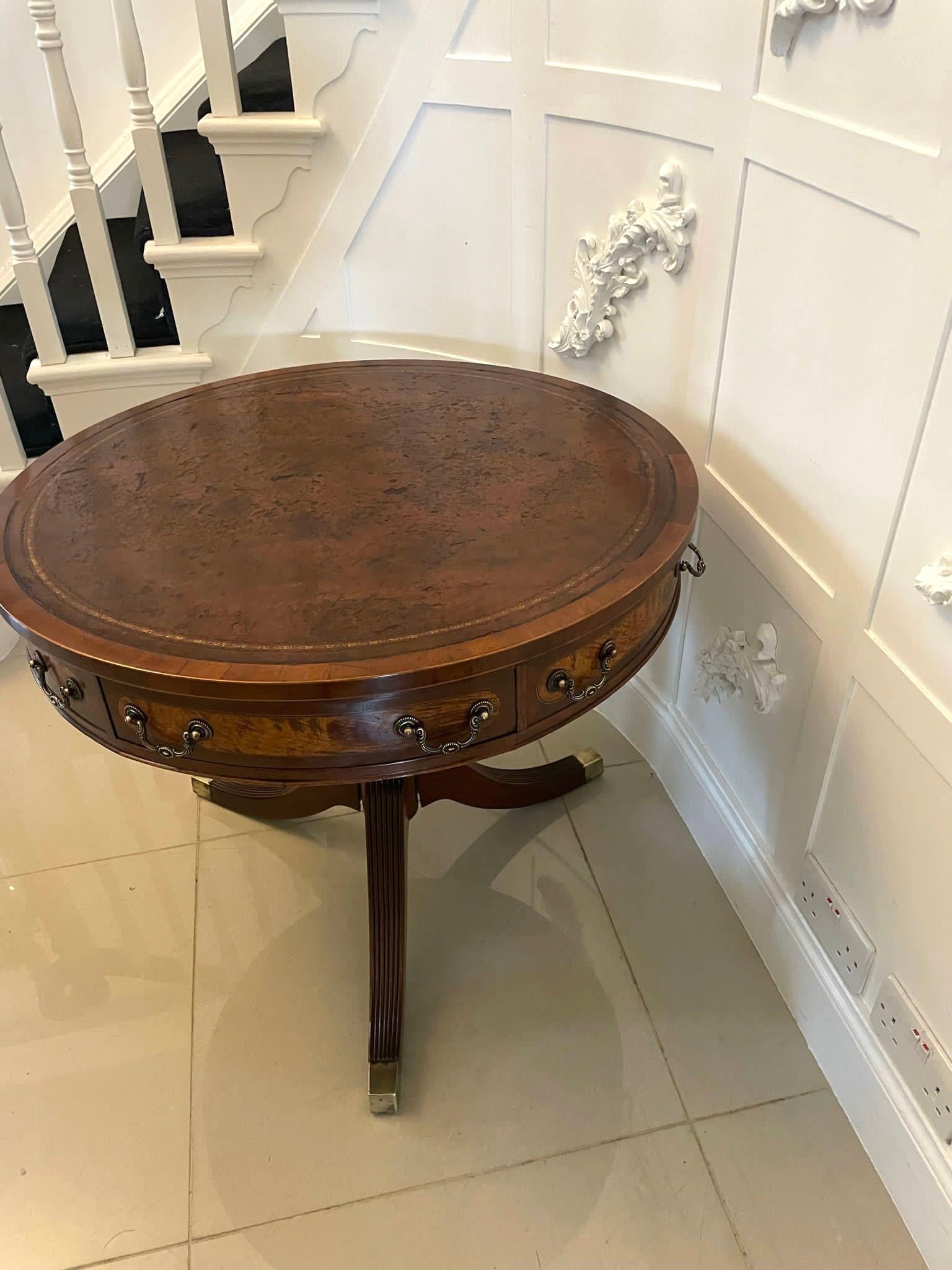 Other Antique Quality Mahogany Small Drum Table For Sale