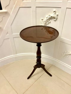 Antique Quality Mahogany Tripod Side / Lamp Table