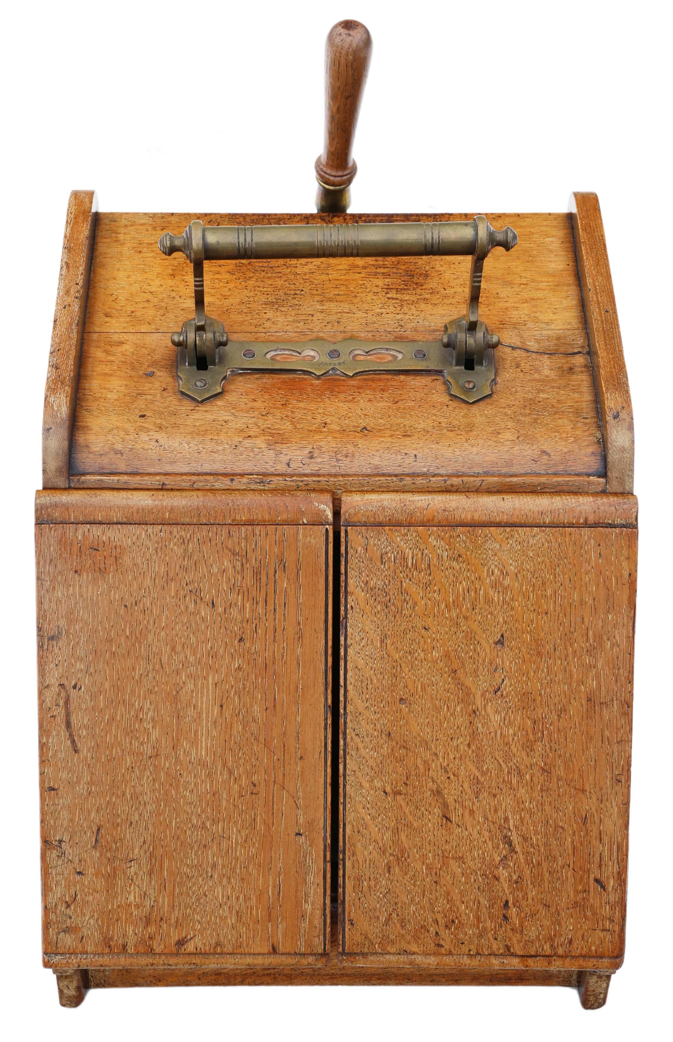 antique wooden coal scuttle