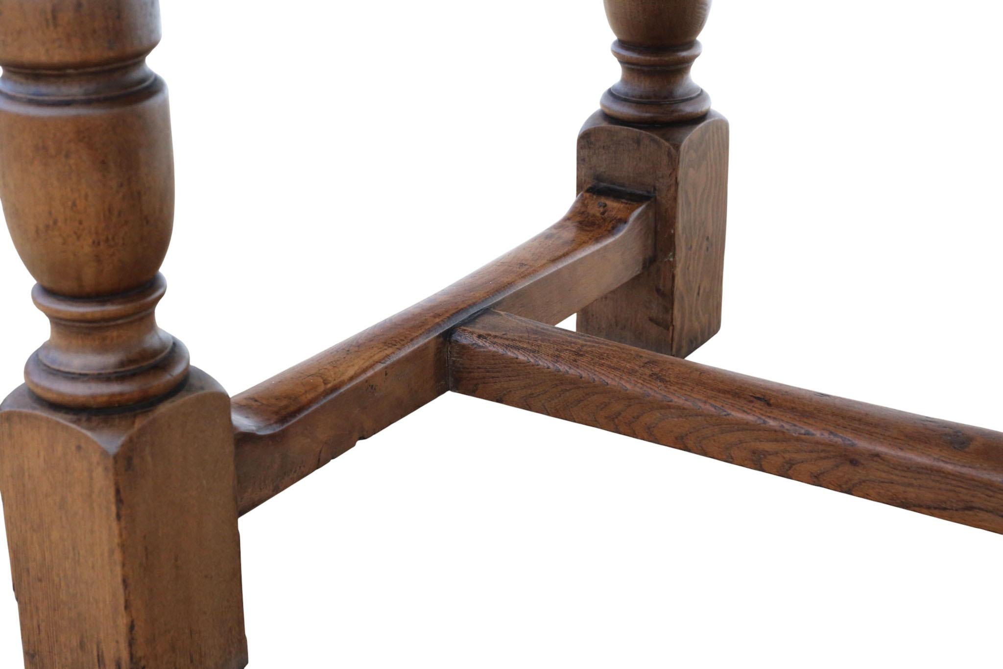 XX secolo Tavolo da pranzo da cucina Refettorio in Oak di qualità antica in vendita