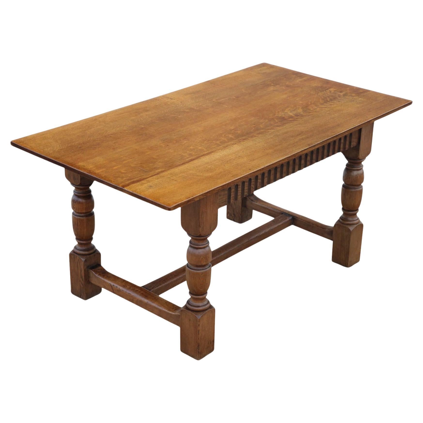 Antique Quality Oak Refectory Kitchen Dining Table