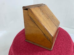 Antique Quality Oak Stationary Box, Campaign Box, Scotland 1880