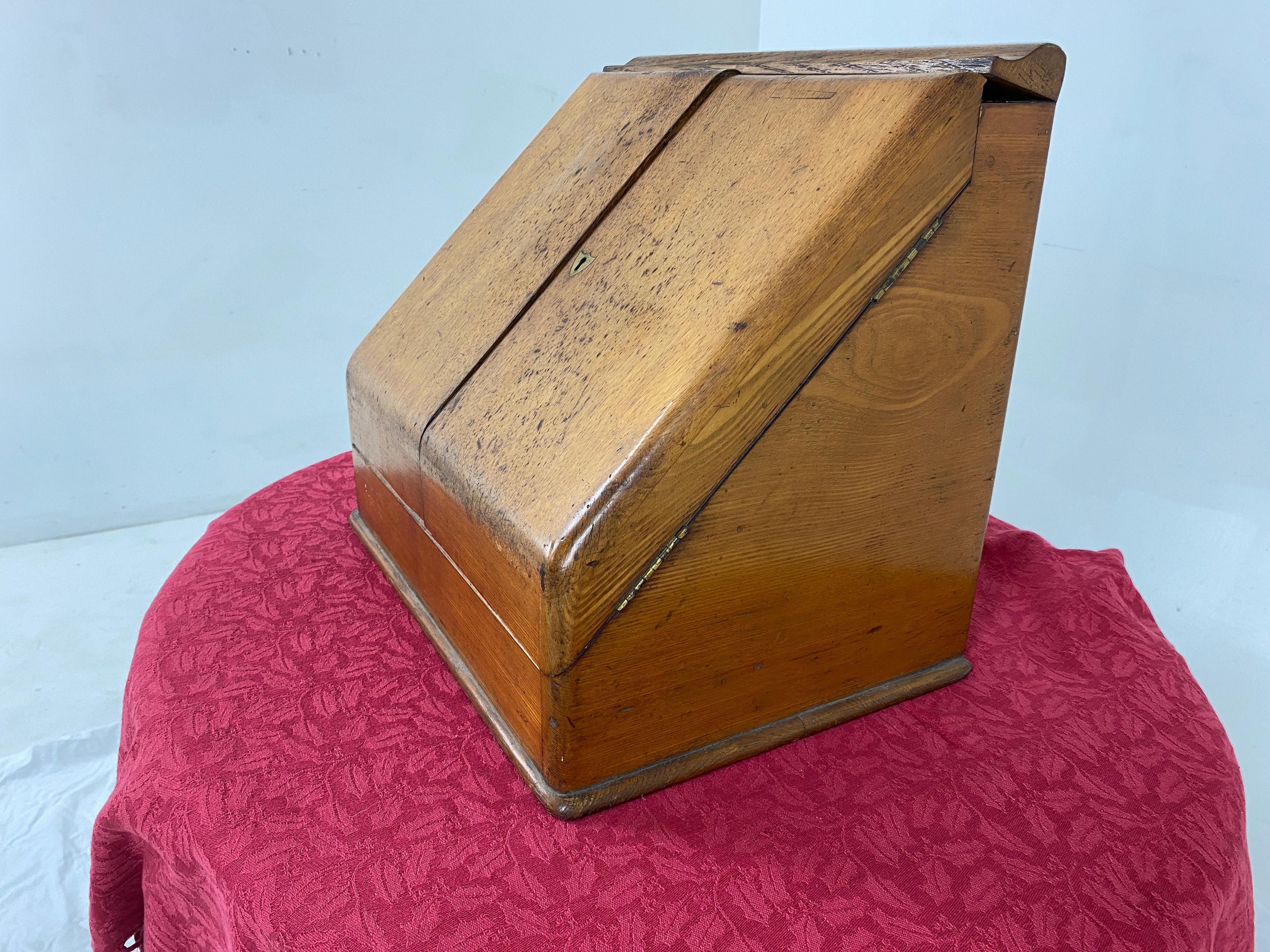Scottish Antique Quality Oak Stationary Box, Campaign Box, Scotland 1880 For Sale