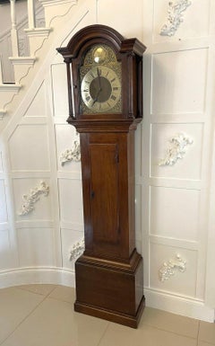 Antike Qualität Eiche drei Zug Chiming Messing Gesicht Standuhr