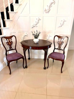 Antique Quality Oval Carved Mahogany Centre Table