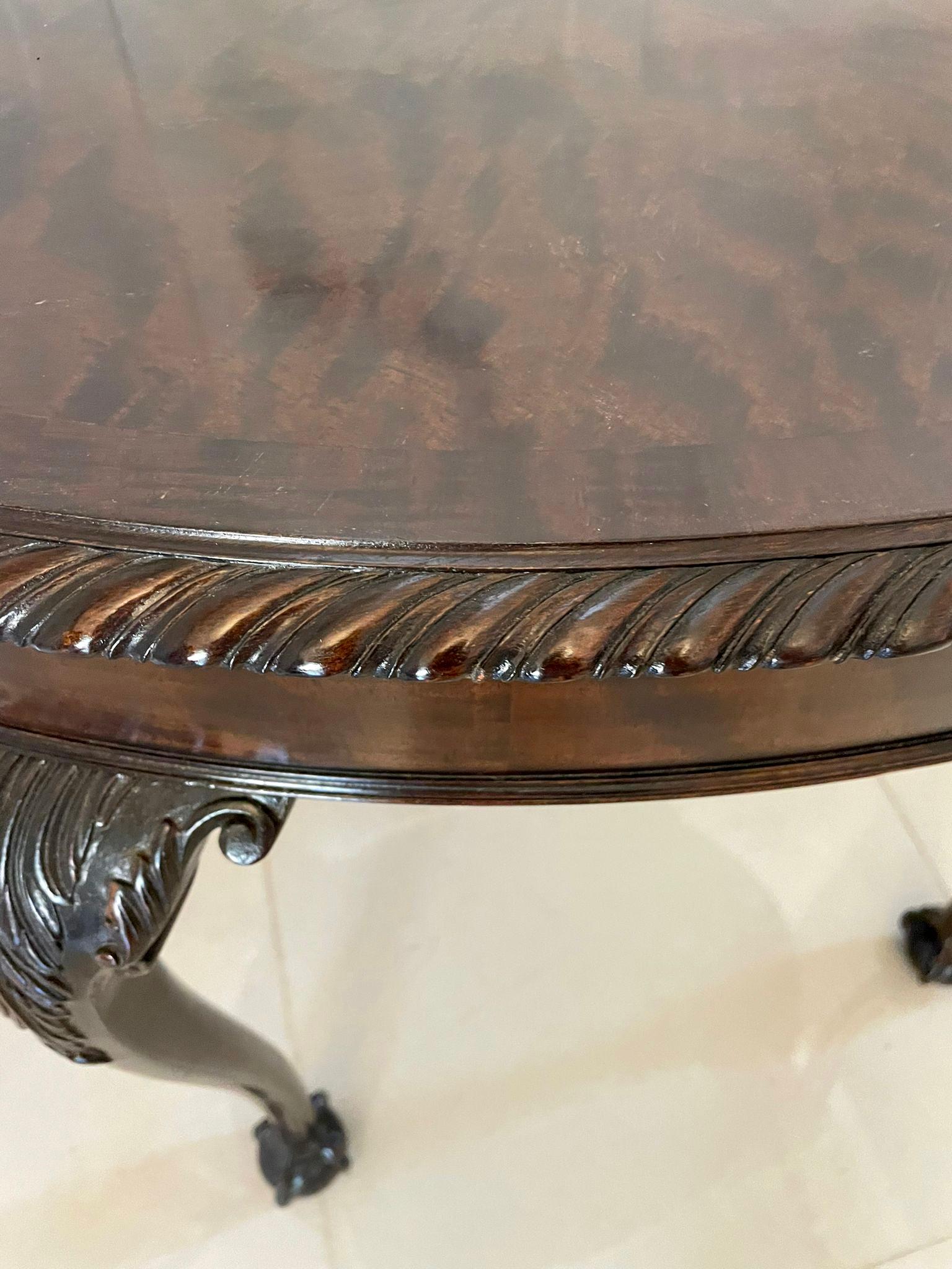 Other Antique Quality Oval Carved Mahogany Centre Table For Sale