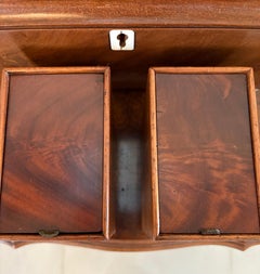 Antique Quality Regency Figured Mahogany Tea Caddy