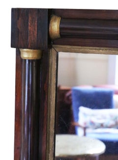 Antique Quality Regency Mahogany and Gilt Overmantle or Wall Mirror, circa 1825