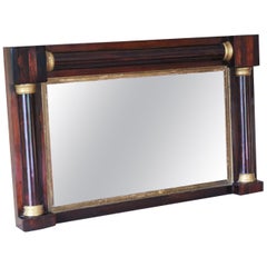 Antique Quality Regency Mahogany and Gilt Overmantle or Wall Mirror, circa 1825