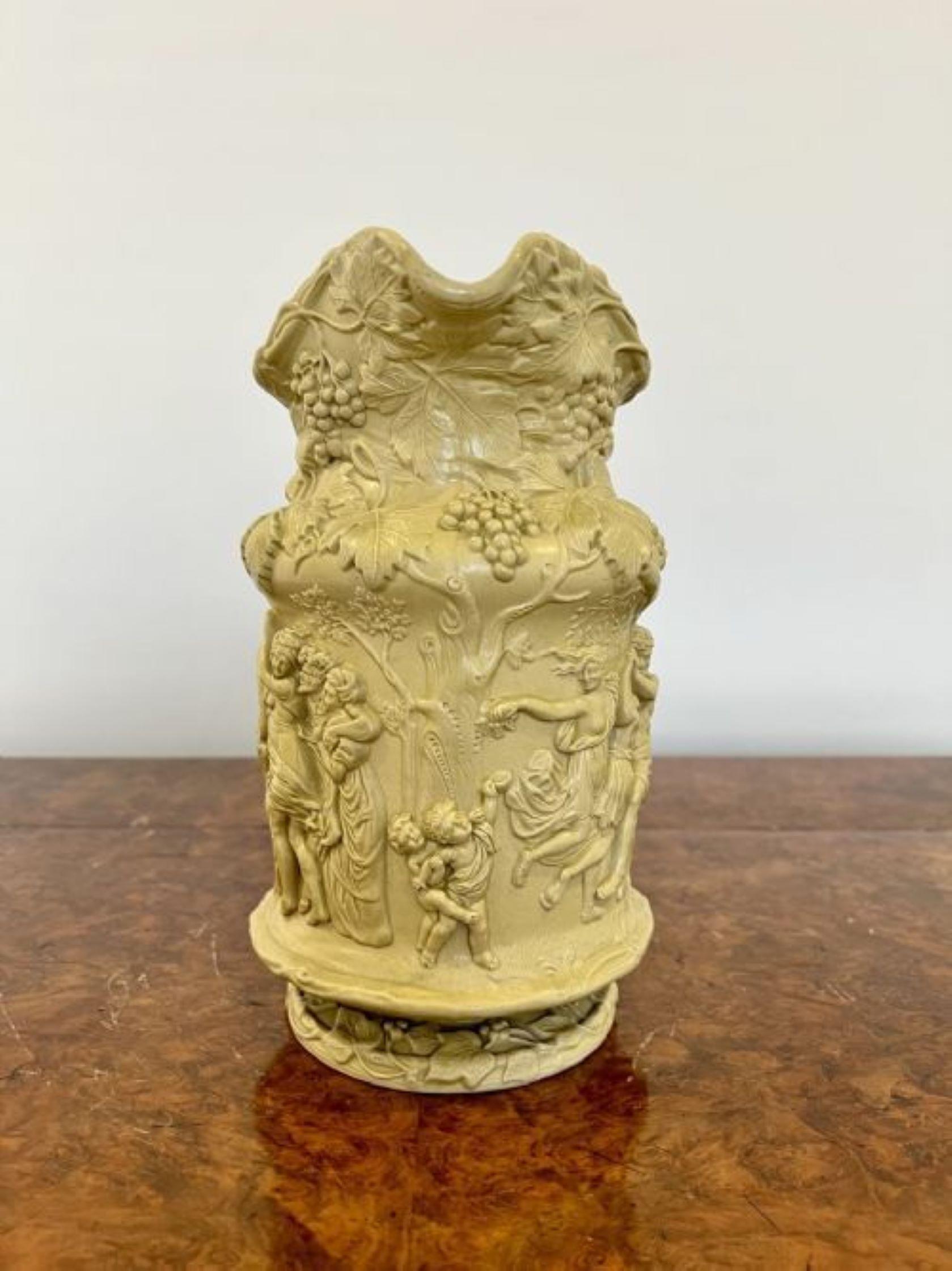 19th Century Antique quality relief moulded jug For Sale