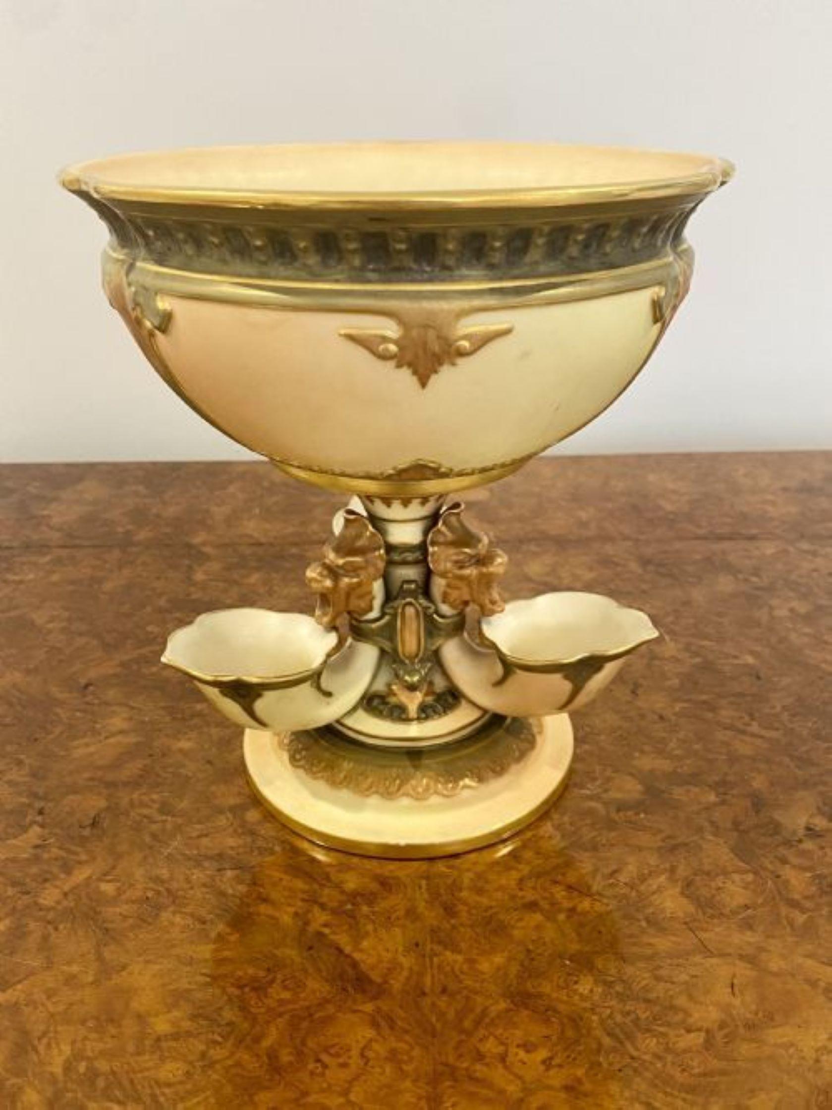 Ceramic Antique Quality Royal Worcester Centerpiece For Sale
