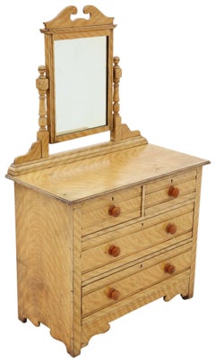 Antique Quality Scumble Glazed Dressing Chest of Drawers/Table c.1900