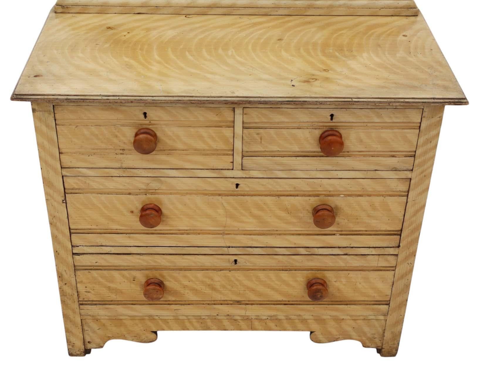Legno Cassettiera/tavolino di qualità antica con smalto Scumble c.1900 in vendita