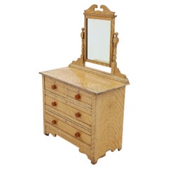Antique Quality Scumble Glazed Dressing Chest of Drawers/Table c.1900
