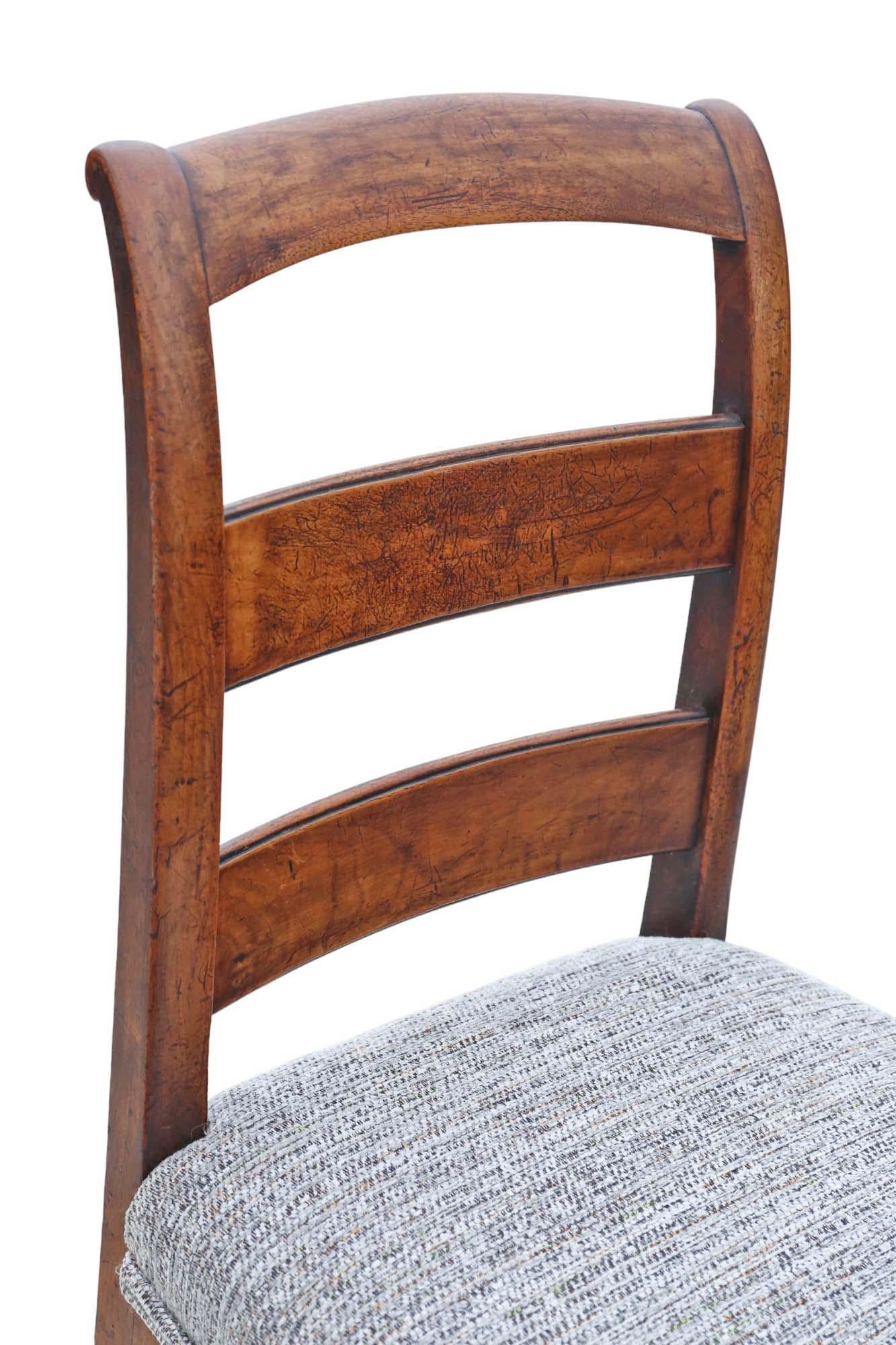 Antique quality set of 4 19th Century fruitwood dining chairs In Good Condition For Sale In Wisbech, Cambridgeshire