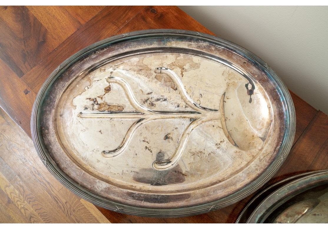 Versilberte Kupfer-Gemse-Kuppel und Fleischteller in antiker Qualitt im Angebot 4