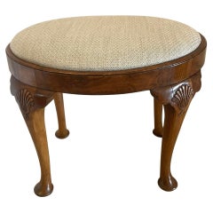 Antique Quality Walnut Oval Stool