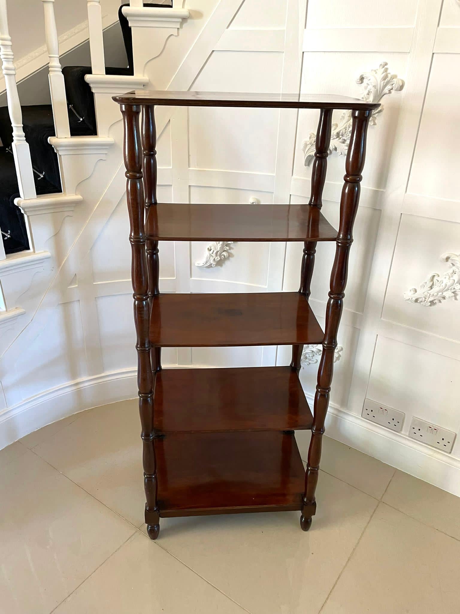 Mueble independiente de cinco niveles de caoba de calidad antigua William IV en venta 1