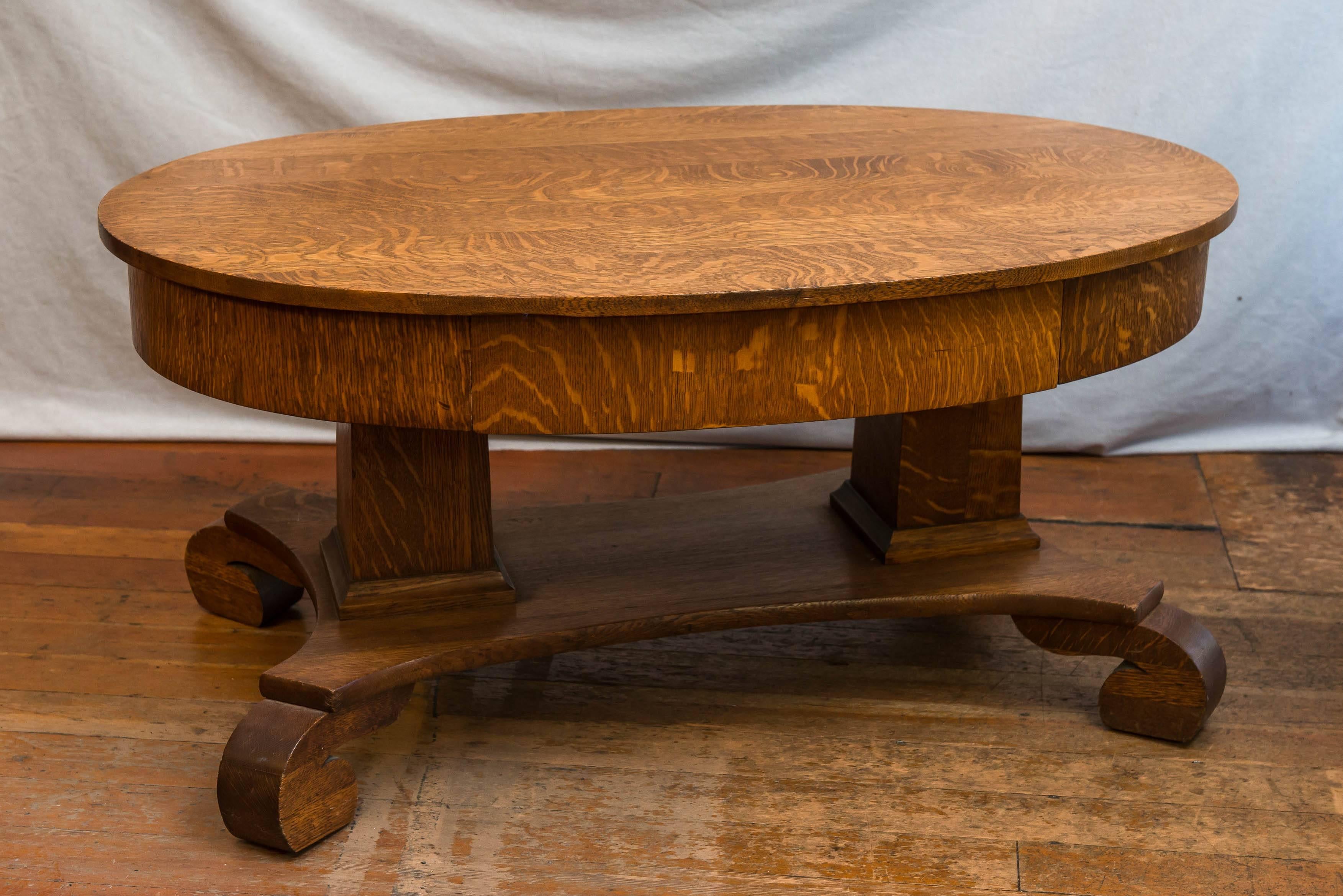 quarter sawn oak coffee table