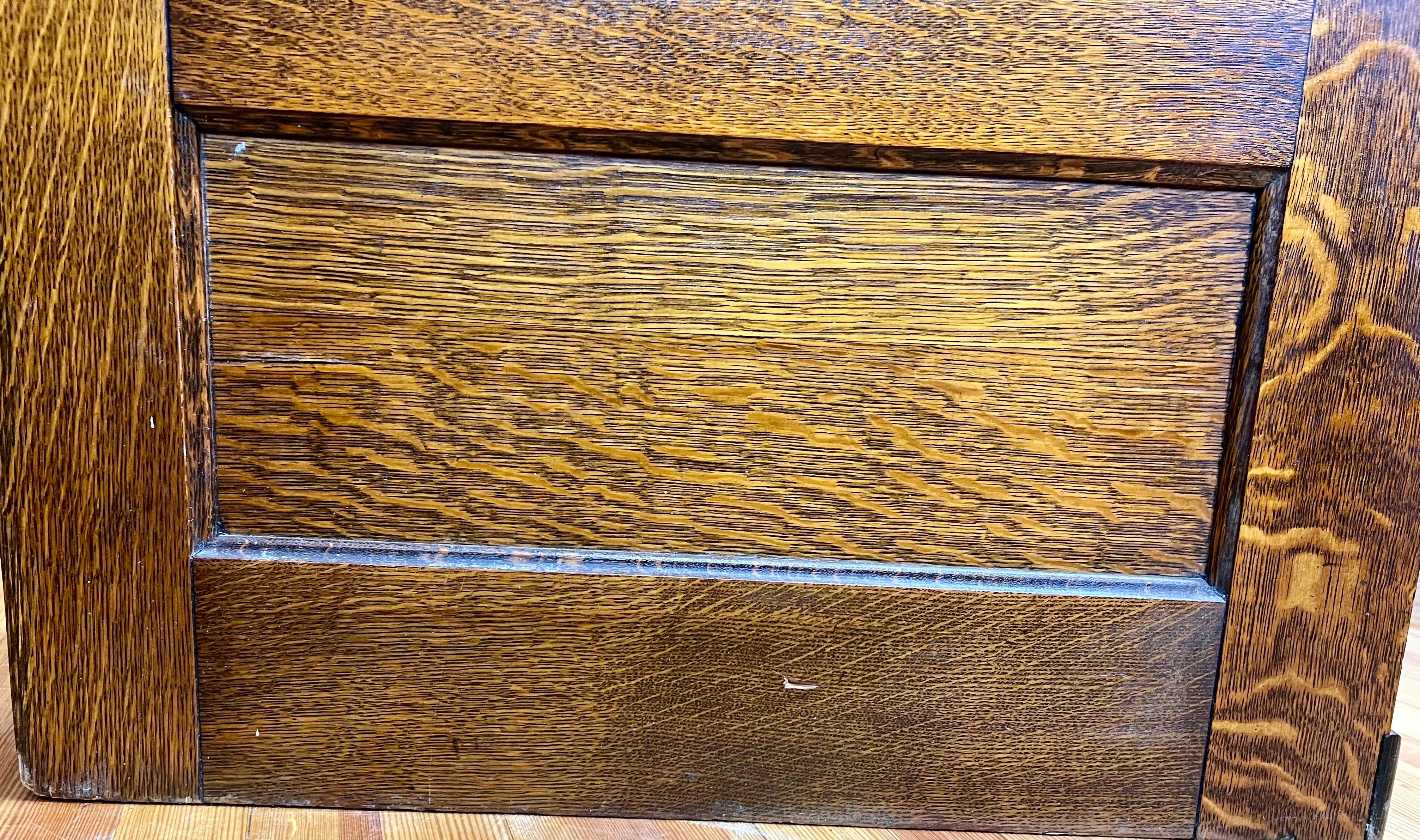 Antique Quarter Sawn Oak File Cabinet For Sale 7