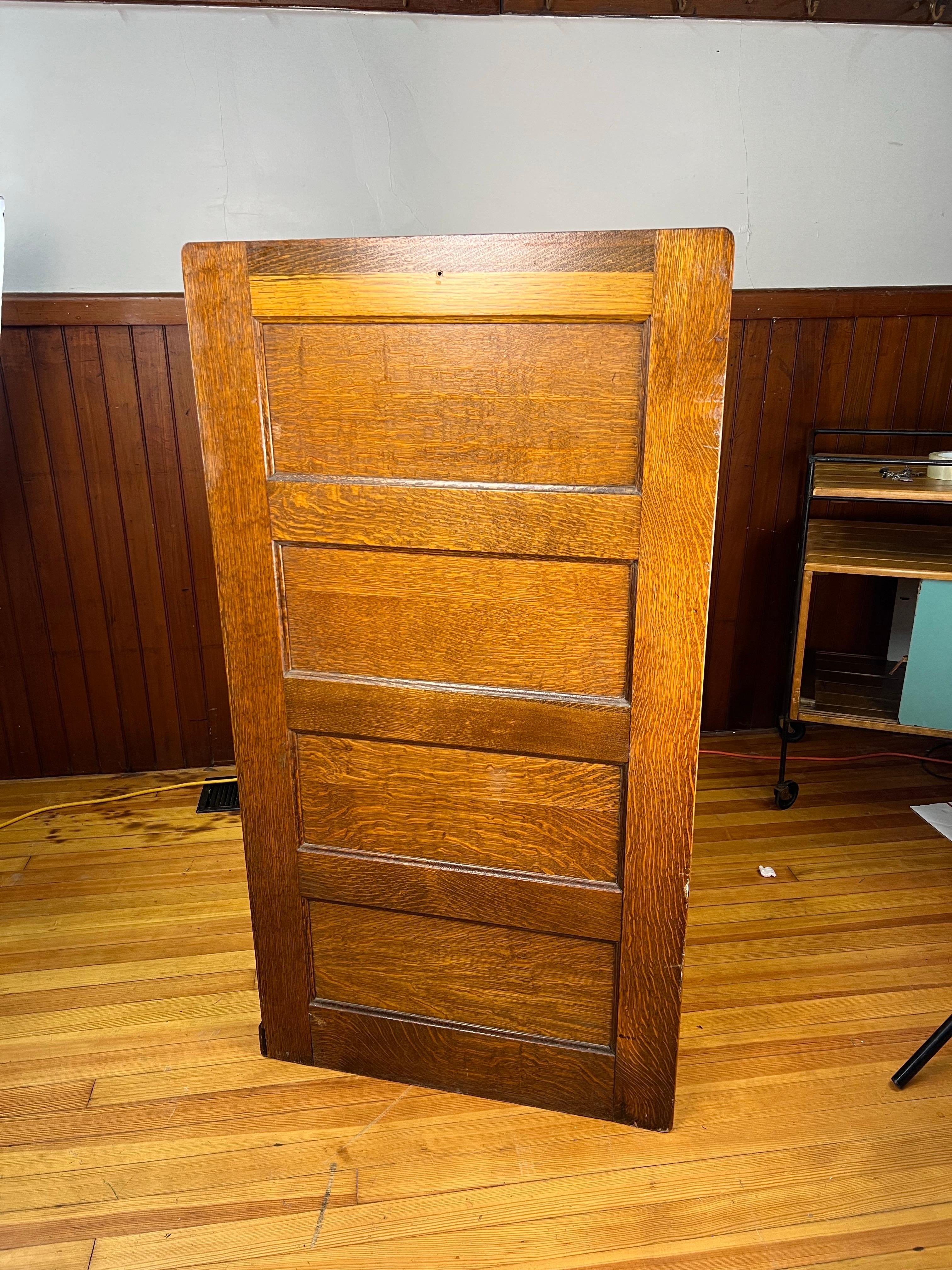 Veneer Antique Quarter Sawn Oak File Cabinet For Sale