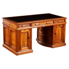 Antique Quarter-Sawn Oak Rotary Desk by Wooton