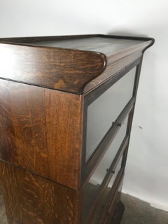 Antique Quarter Sawn Oak Stacking Lawyers Bookcase, Grand Rapids