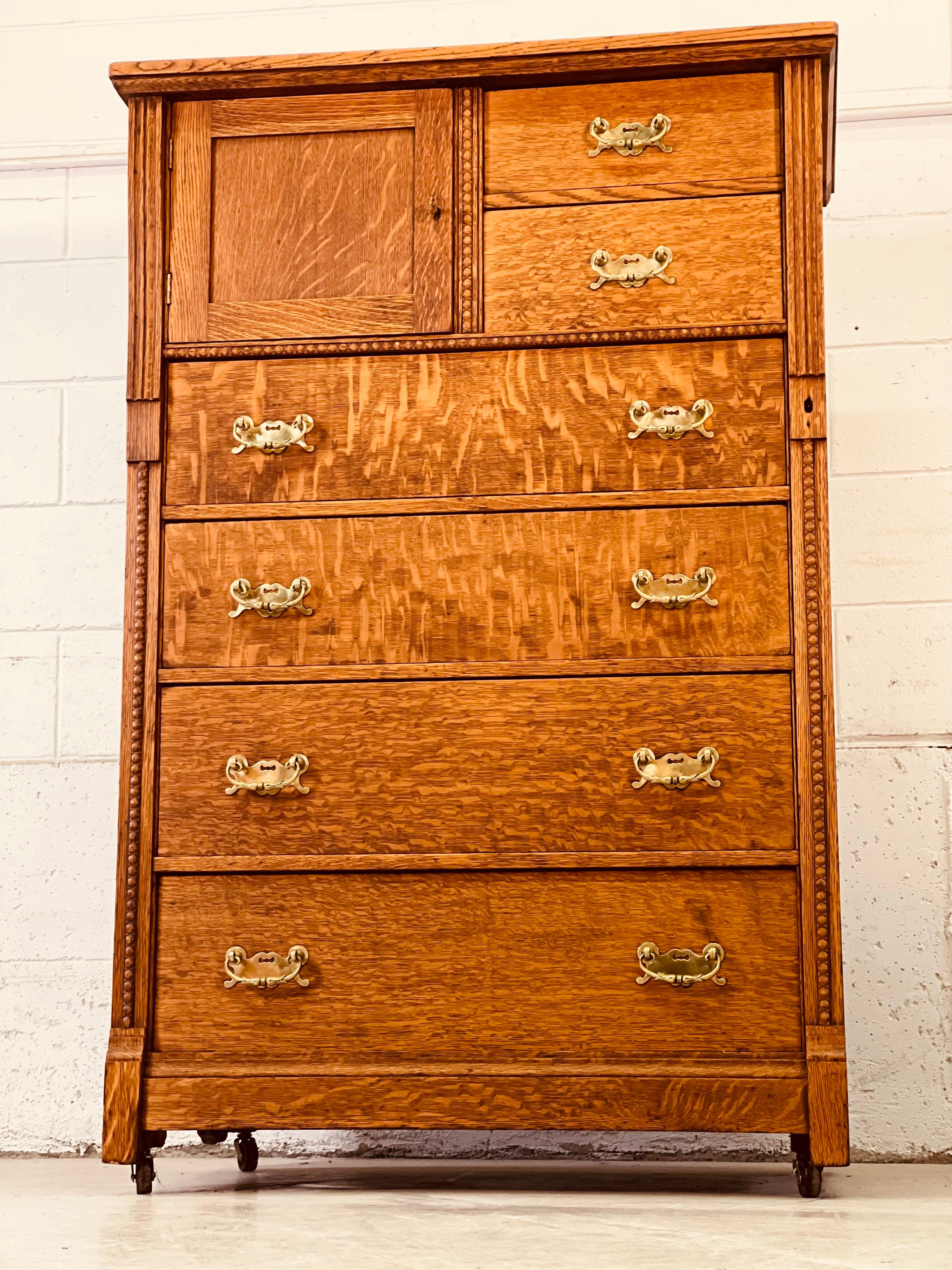 tall oak dresser