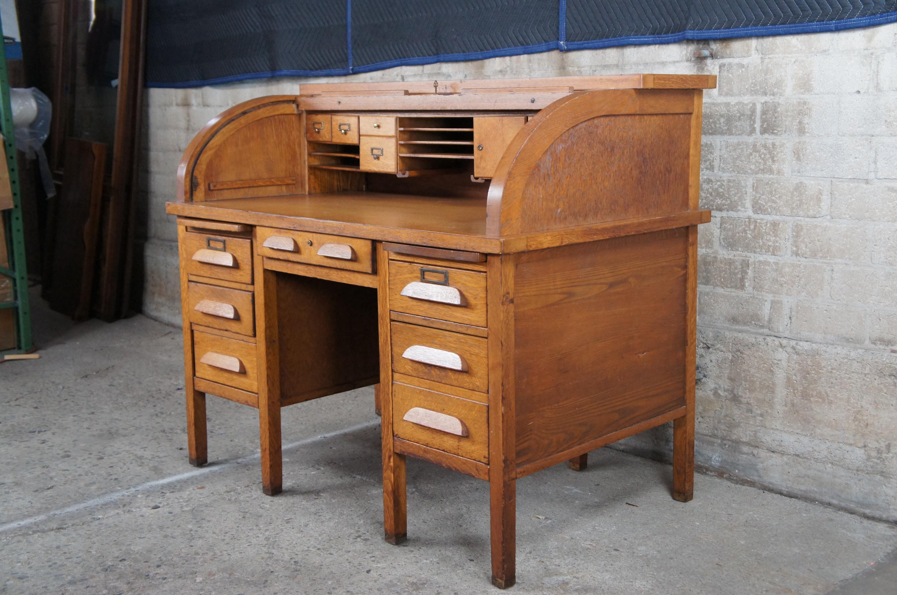 antique oak bankers desk