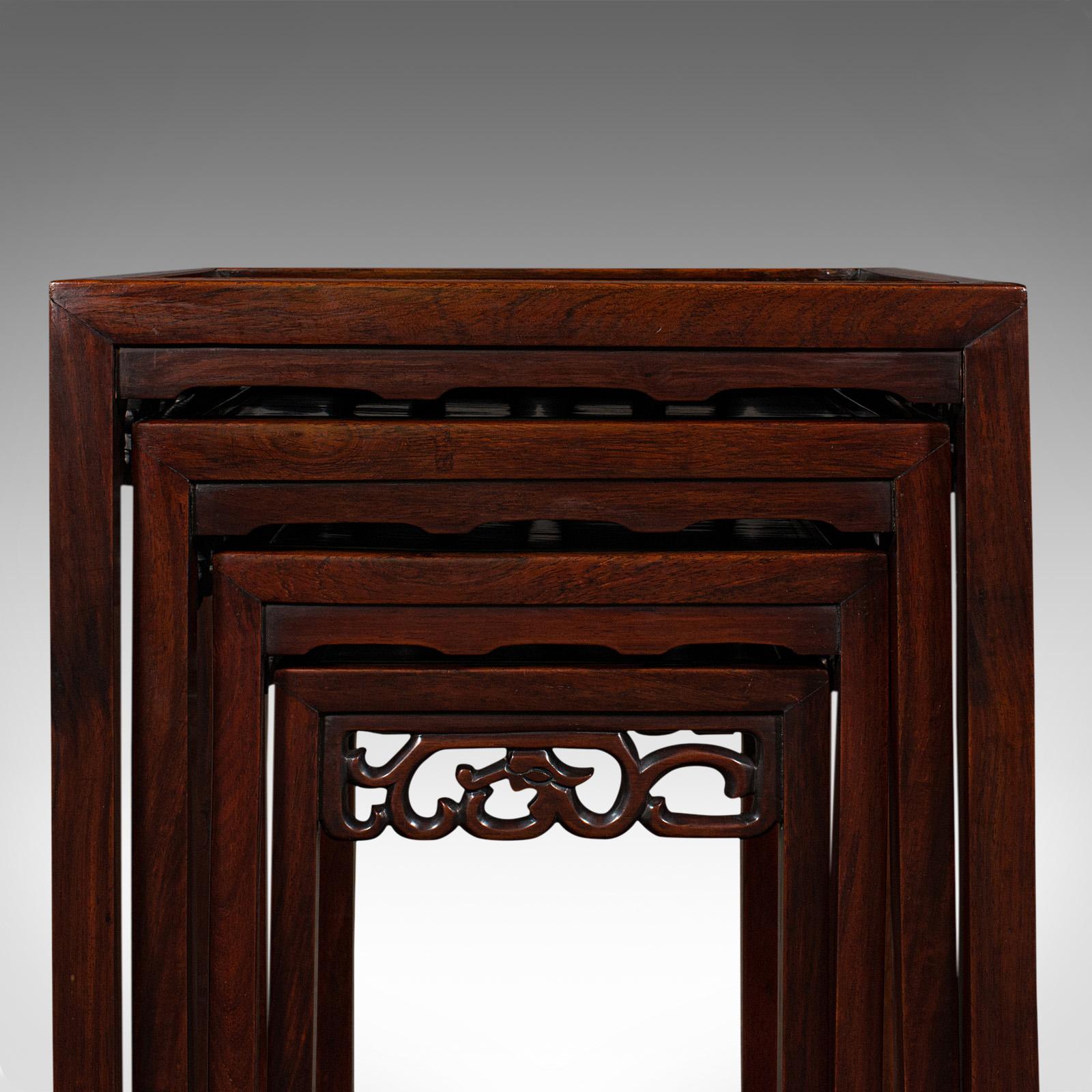 Antique Quartetto Nesting Tables, Chinese, Occasional, Victorian, Circa 1900 For Sale 1