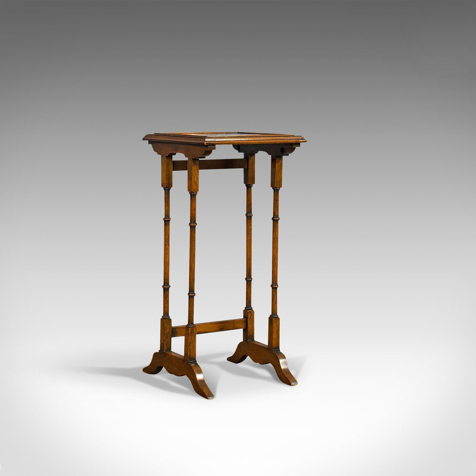 Antique Quartetto of Tables, English, Walnut, Mahogany, Nest, Edwardian 4