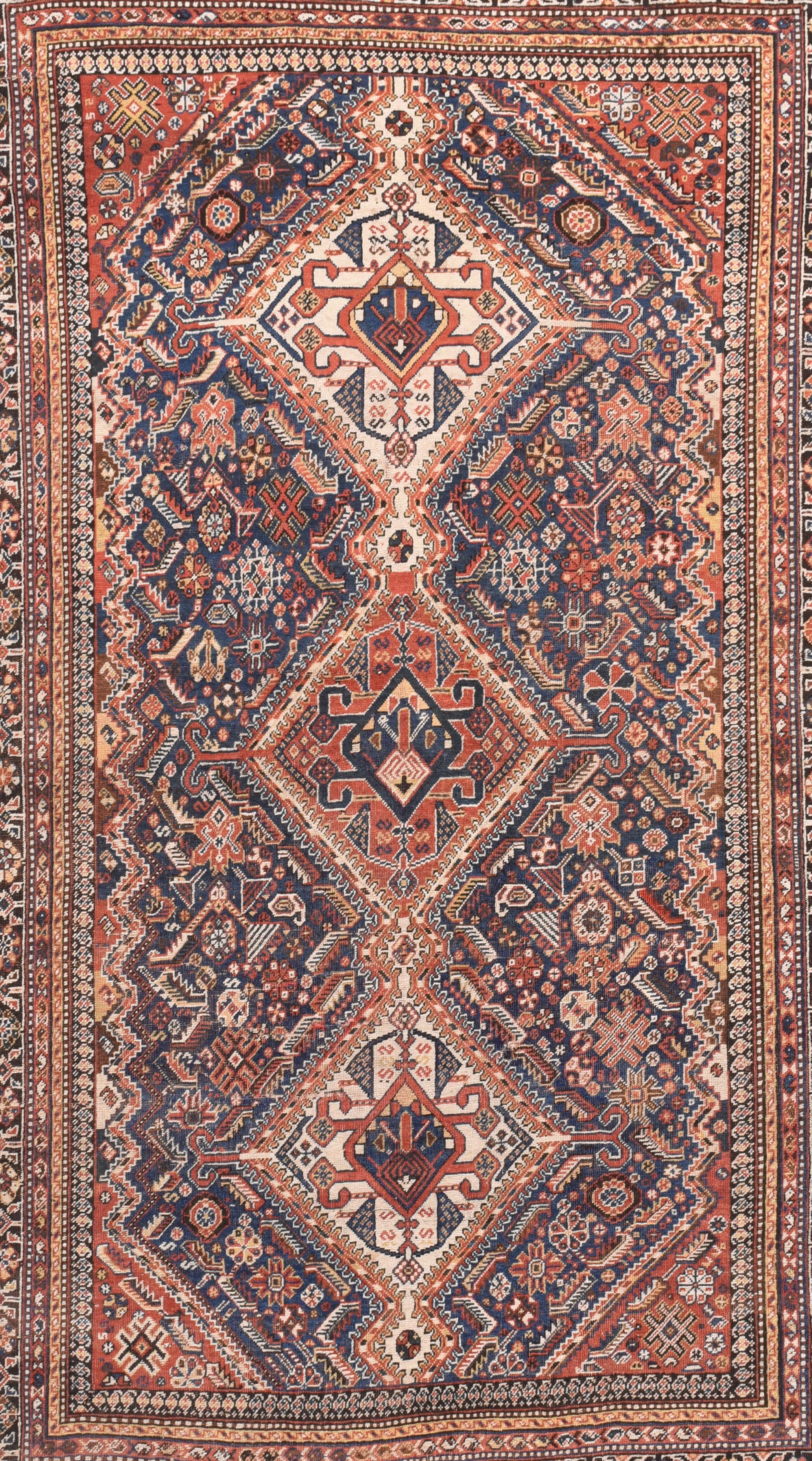 Antique Quashkai Rug In Good Condition For Sale In New York, NY