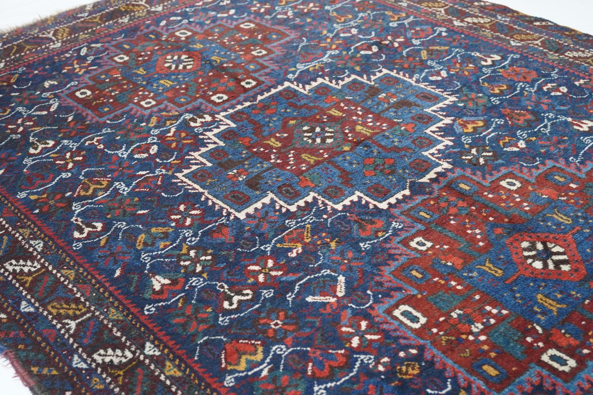 Antique Quashkai Shiraz Rug For Sale 2