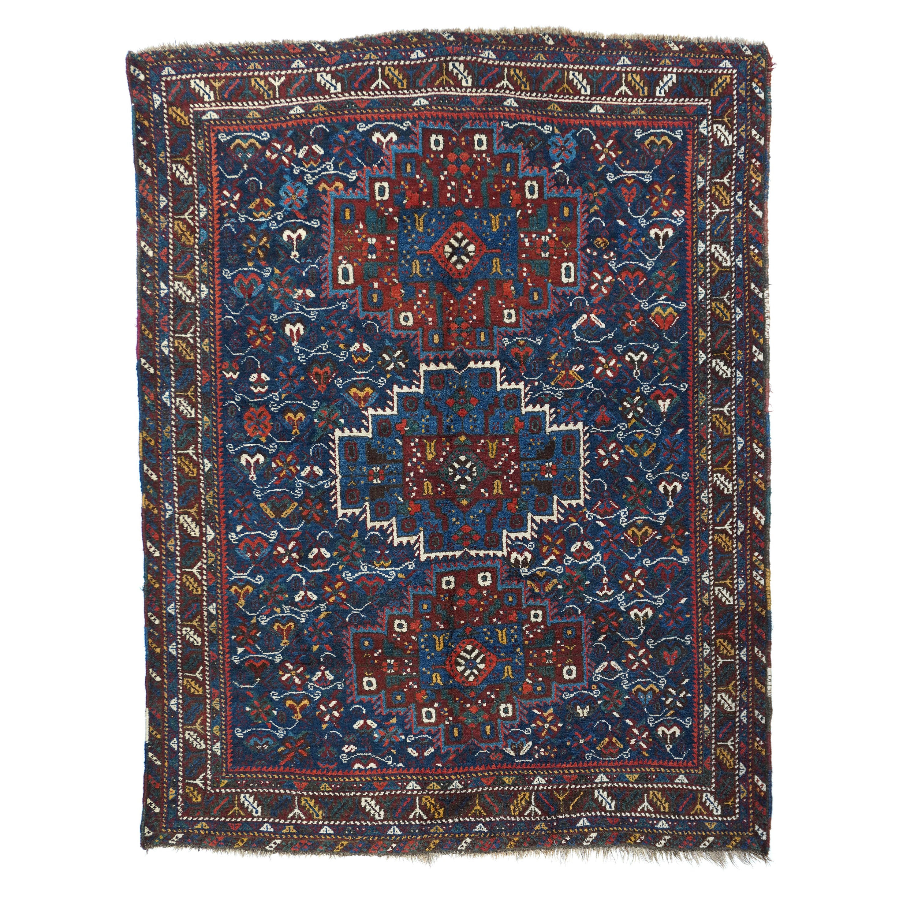 Antiker Quashkai Shiraz-Teppich 5'5'' x 7'1'' im Angebot