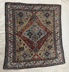 Antique Quba Square, Unusual Colours and Design, High Collectible