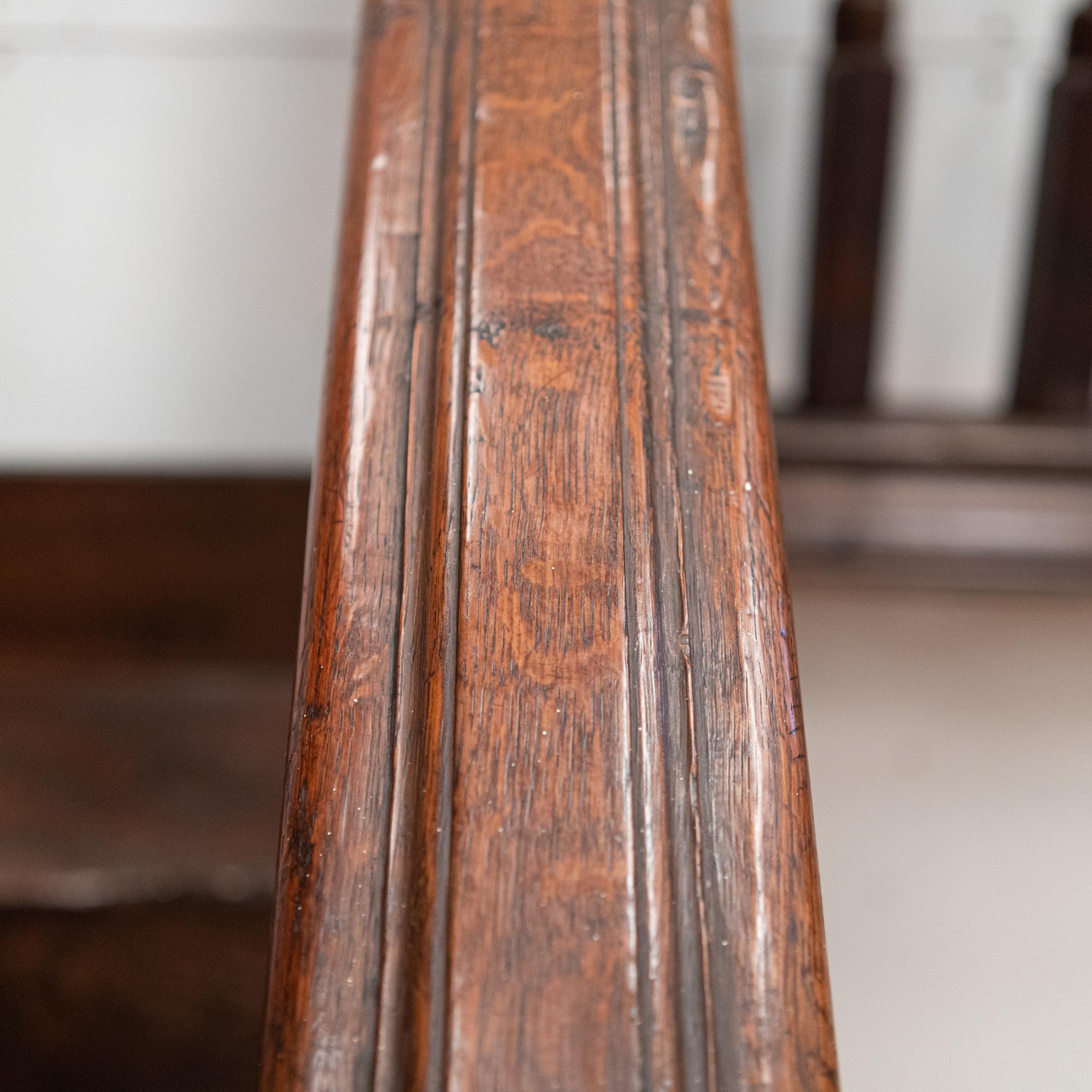 Antique Queen Anne 18th Century Oak Staircase For Sale 1