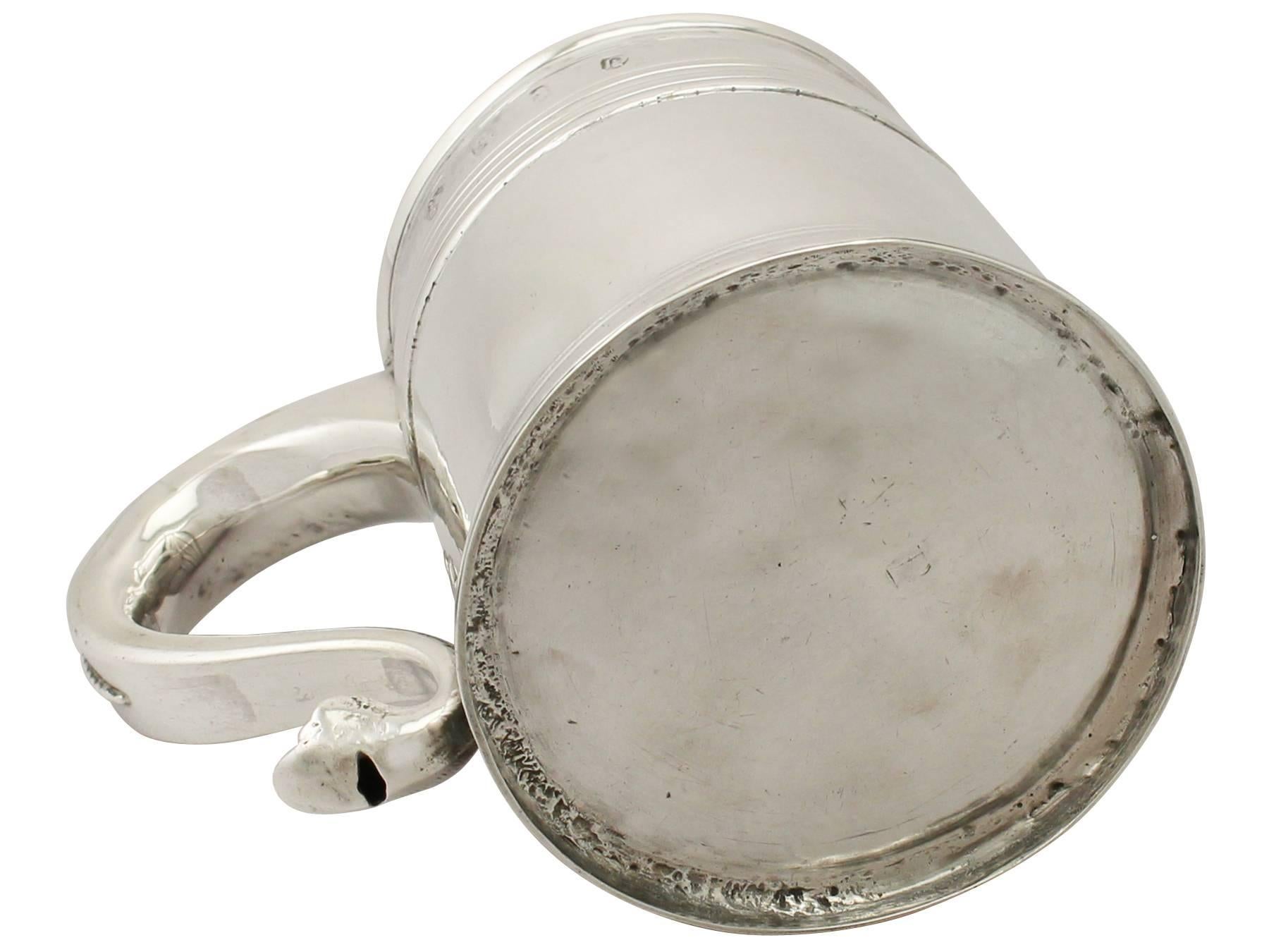 Antique Queen Anne Britannia Standard Silver Mug 4