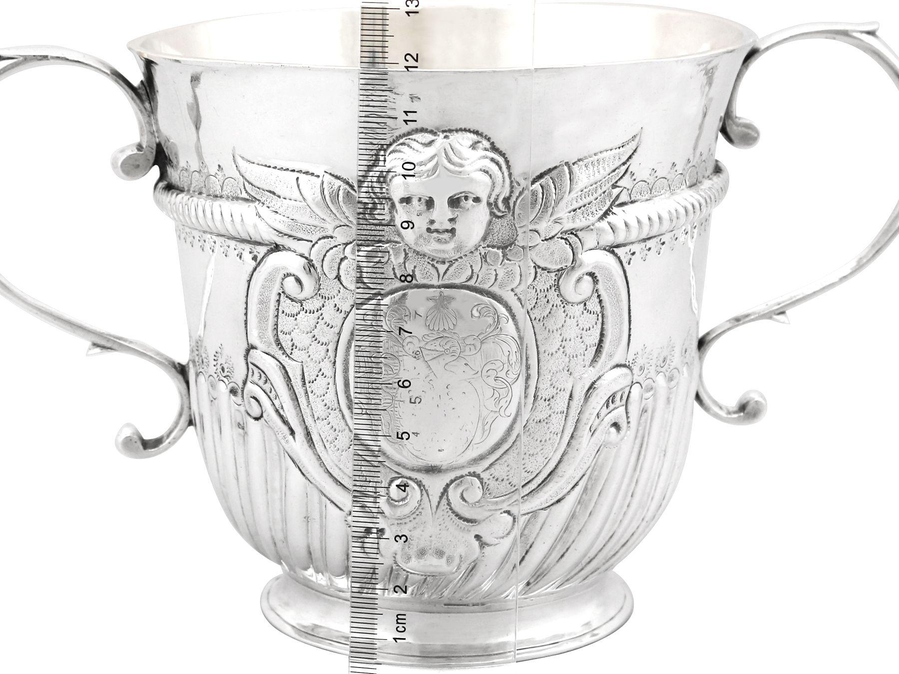 Antique Queen Anne Britannia Standard Silver Porringer For Sale 5