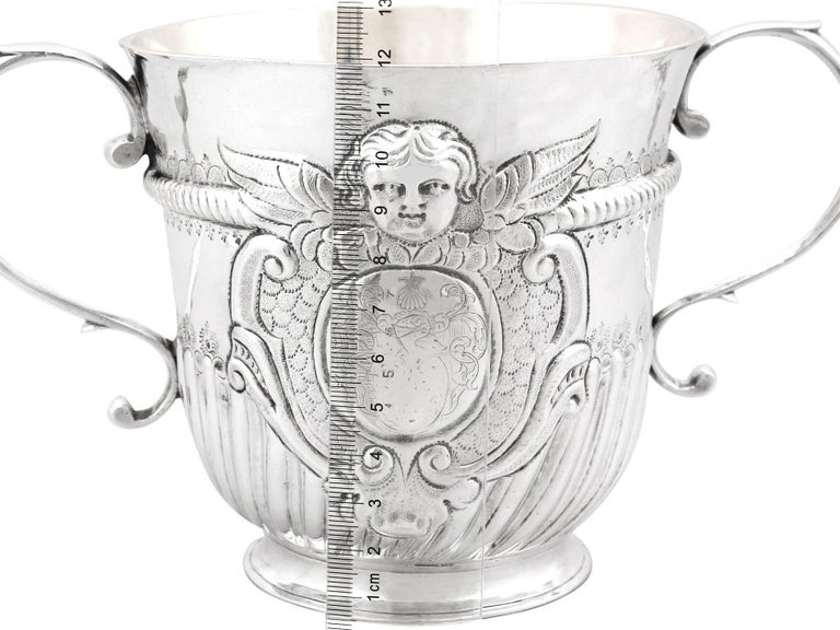 Antique Queen Anne Britannia Standard Silver Porringer For Sale 7