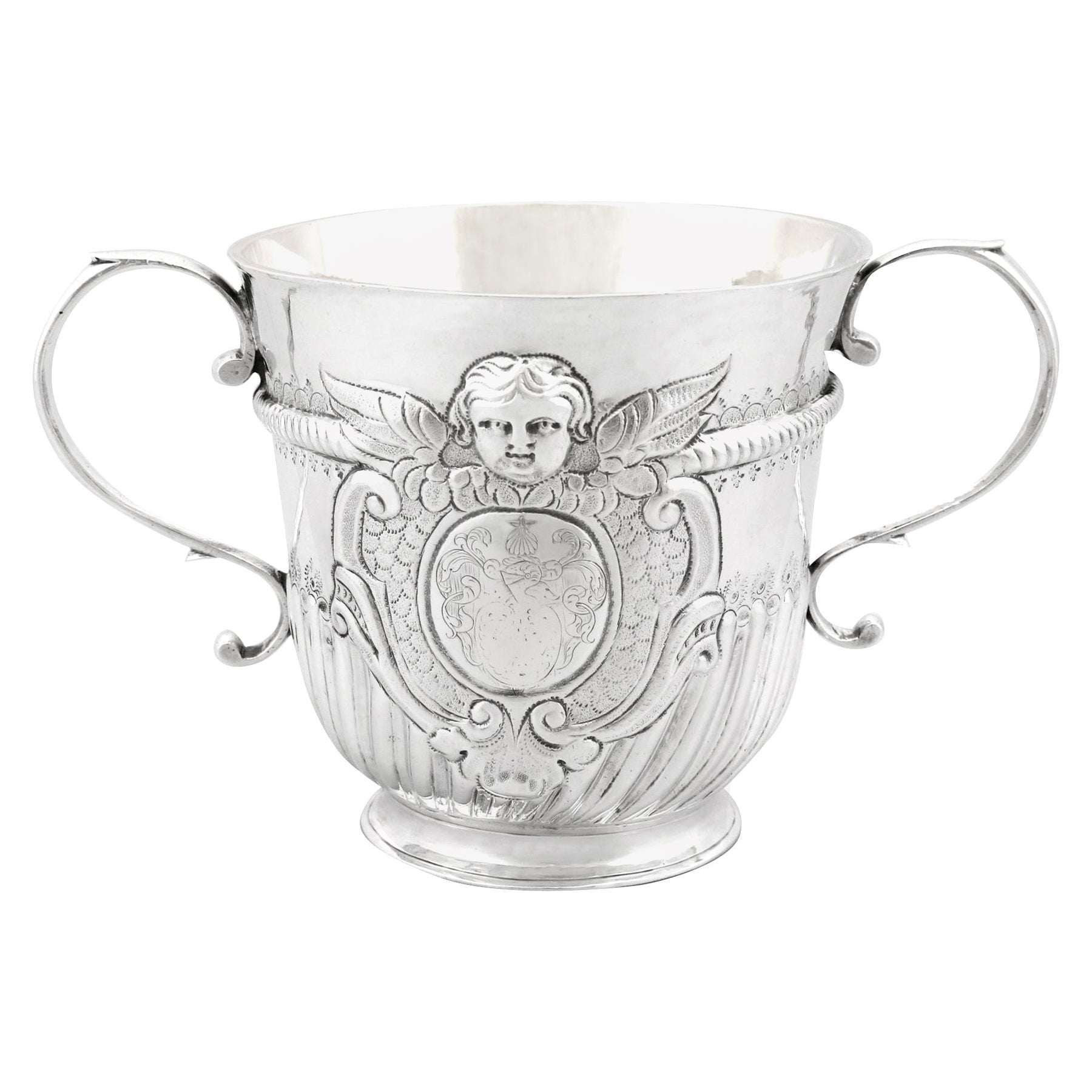 Antique Queen Anne Britannia Standard Silver Porringer