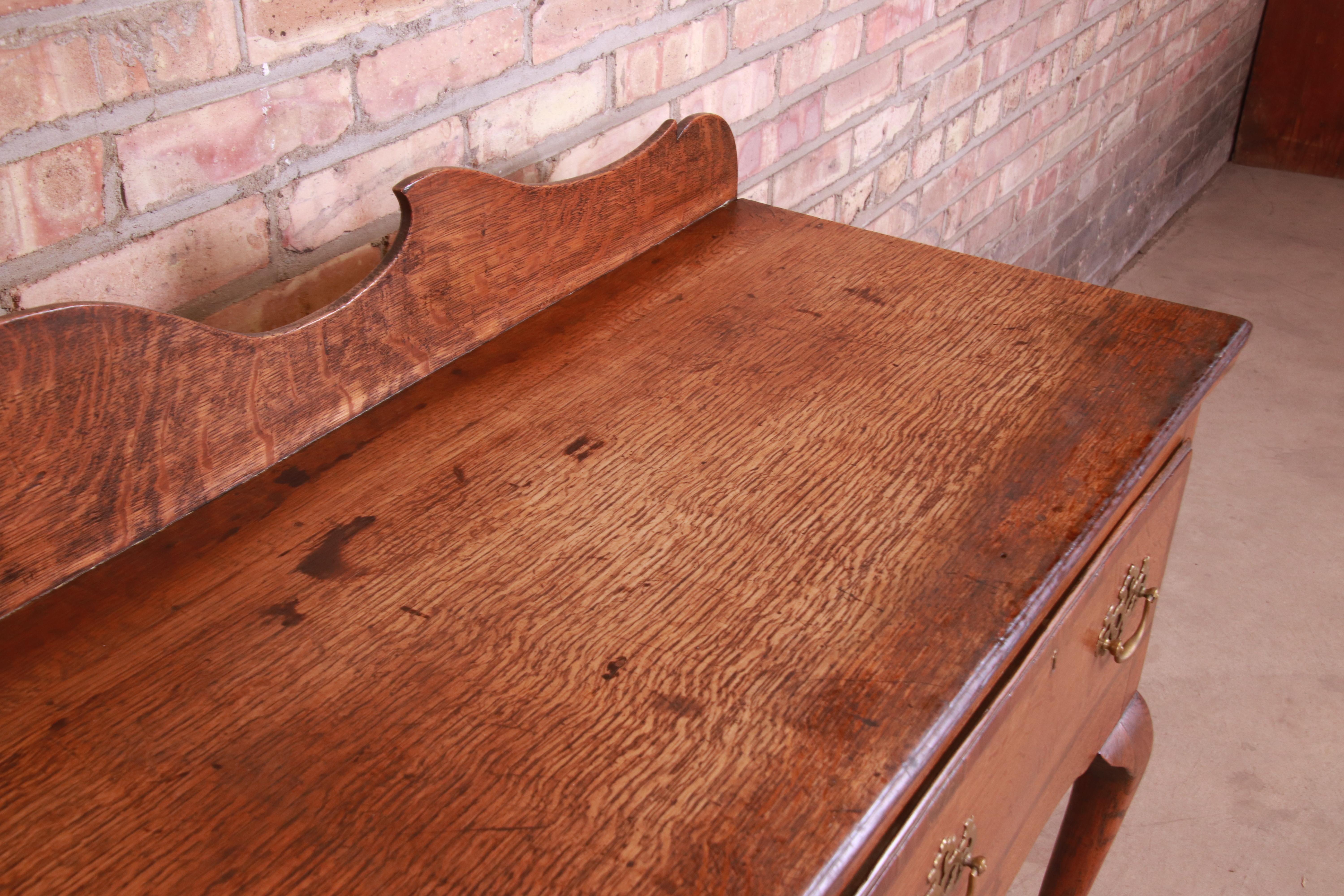 Antique Queen Anne English Oak Sideboard, circa 1790 7